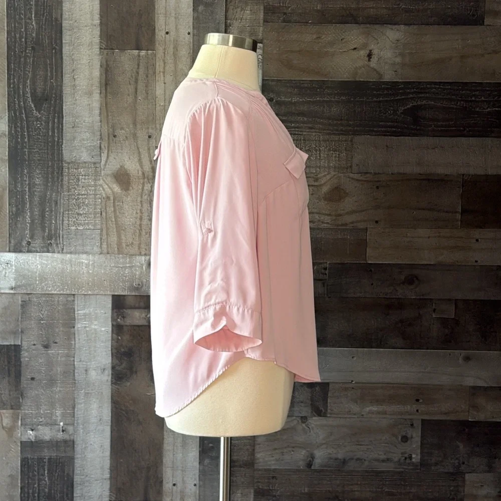 Torrid 0 Harper pink top Xlarge pastel softgirl low key luxe romantic spring - Picture 7 of 9